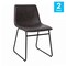 Flash Furniture 18" Dark Gray LeatherSoft Dining Chairs, 2PK ET-ER18345-18-GY-BK-GG - alternate 6